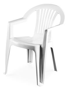 Silla de plástico para hostelería con brazos económica