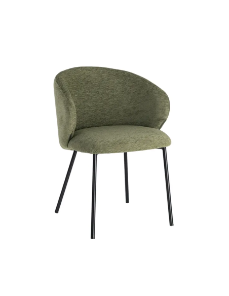 Silla comedor tapizada hosteleria contract  verde ginetom