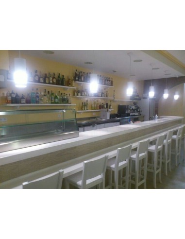 Taburete hosteleria con respaldo de madera - mobiliario hosteleria economico - taburetes con respaldo