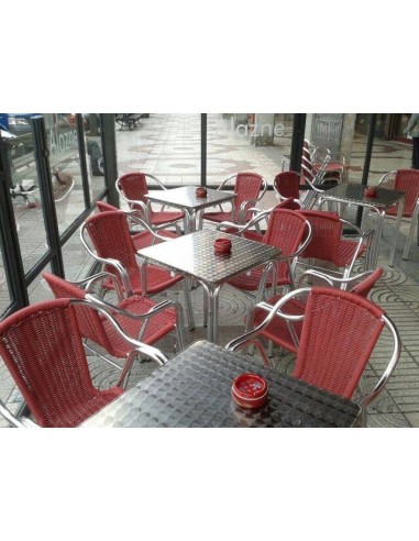 Silla de aluminio PE, especial hosteleria