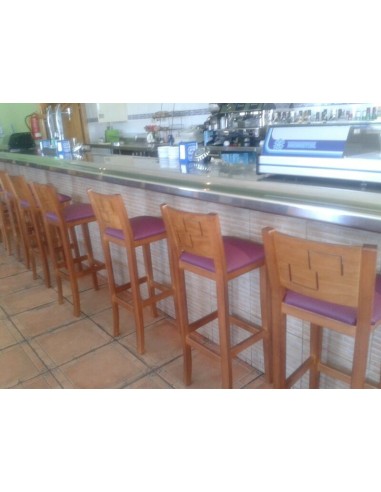 Taburete hosteleria con respaldo de madera - mobiliario hosteleria economico - mobiliario para hosteleria